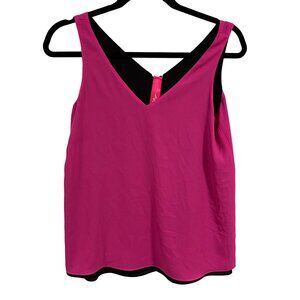 Lilly Pulitzer Florin Reversible Sleeveless Blouse in Bougainvillea Pink NWT XXS